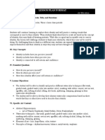 Lesson Plan Format: I. Lesson Number, Grade Levels, Title, and Duration
