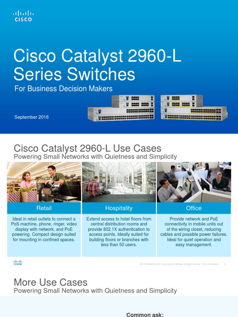 Catalyst 2960 L Series Switches Presentation | PDF | Cisco Systems ...