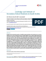 First Aid Knowledge and Attitude of Secondary School Students in Saudi Arabia