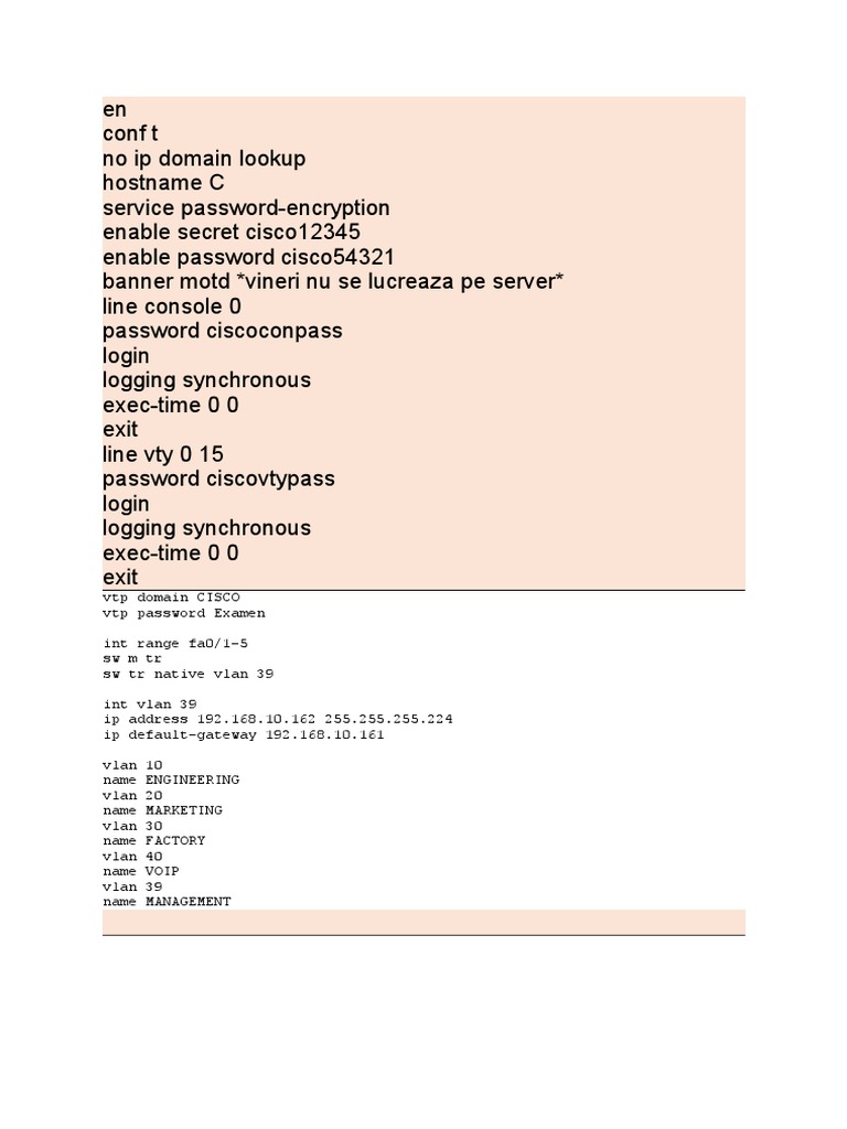 Cisco Switch and Router Configuration Guide | PDF