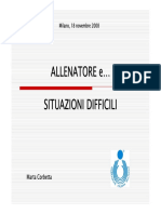 Allenatore e Situazioni Difficili