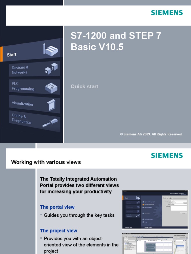 20 Step7 Basic v10.5 Quick Start en v11 | PDF | User Interface ...