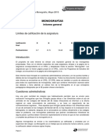 Informe General Monografías 2015