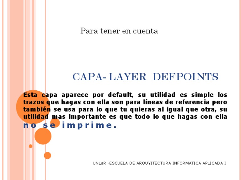 Capa DEFPOINTS: Uso y Características | PDF | Hogar, jardinería y ...
