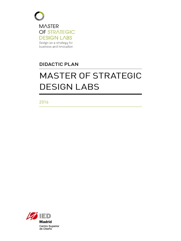 Strategic Design Master Plan | PDF | Design | Creativity