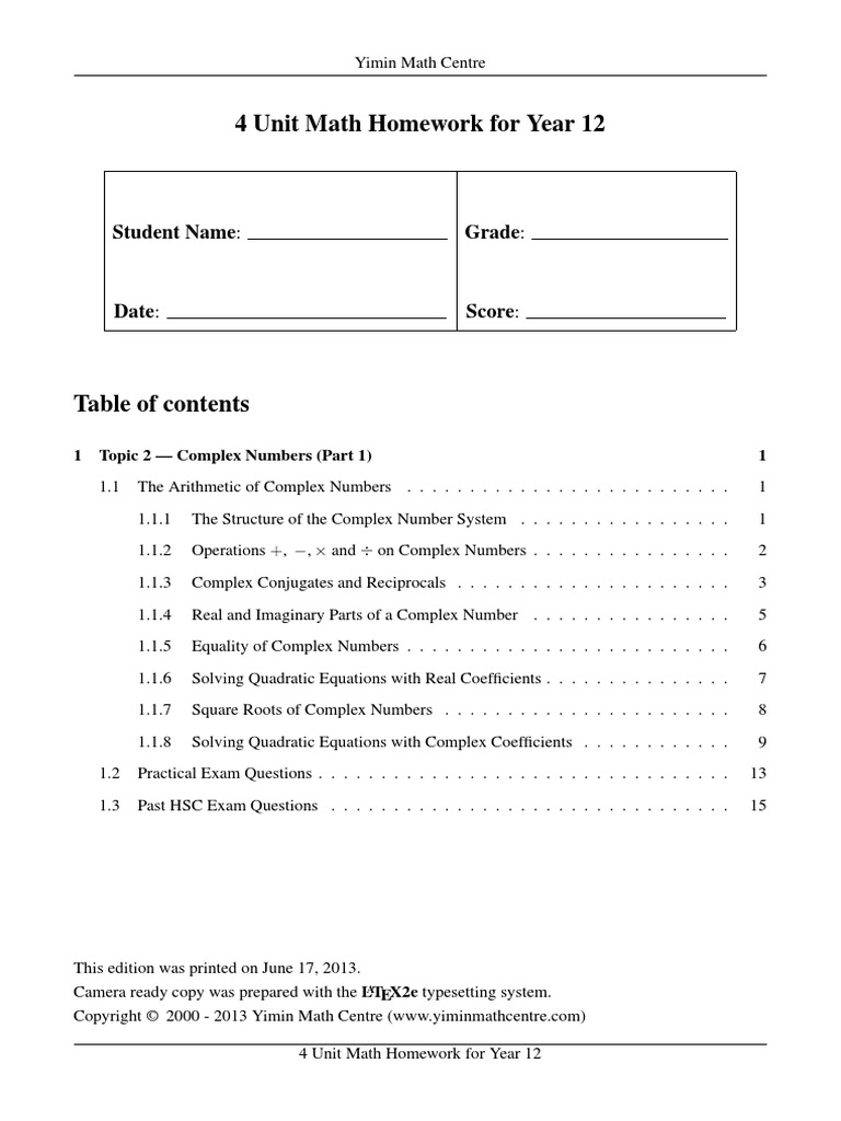 Operations with complex numbers worksheet pdf image