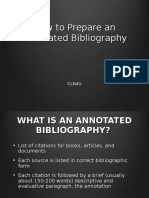 Annotated Bibliography