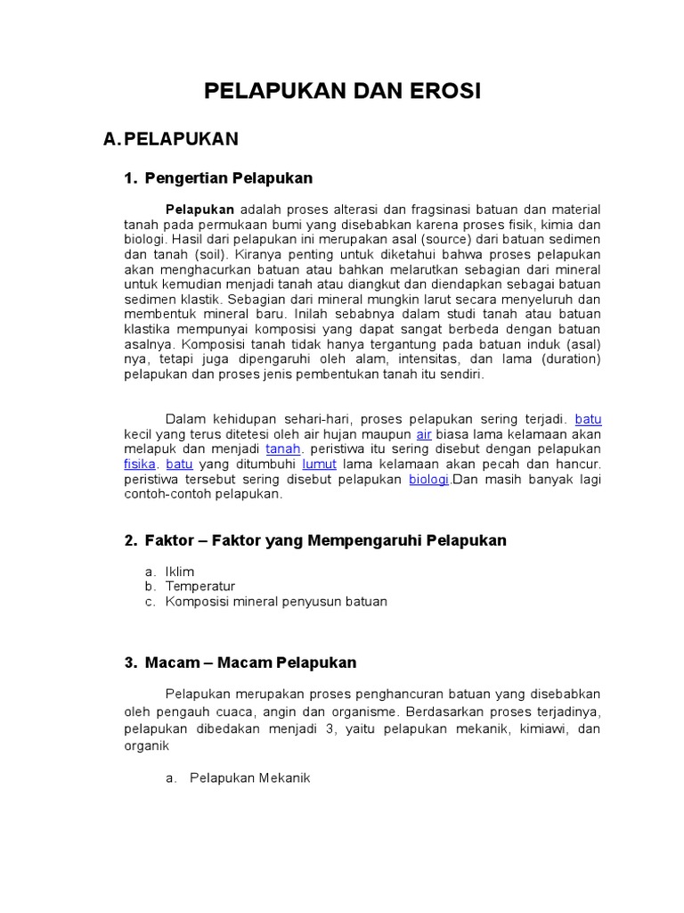 Pelapukan Dan Erosi