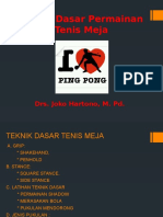 Teknik Dasar Permainan Tenis Meja Drs. Joko H