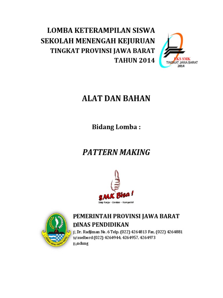 Alat Dan Bahan Pattern Making | PDF