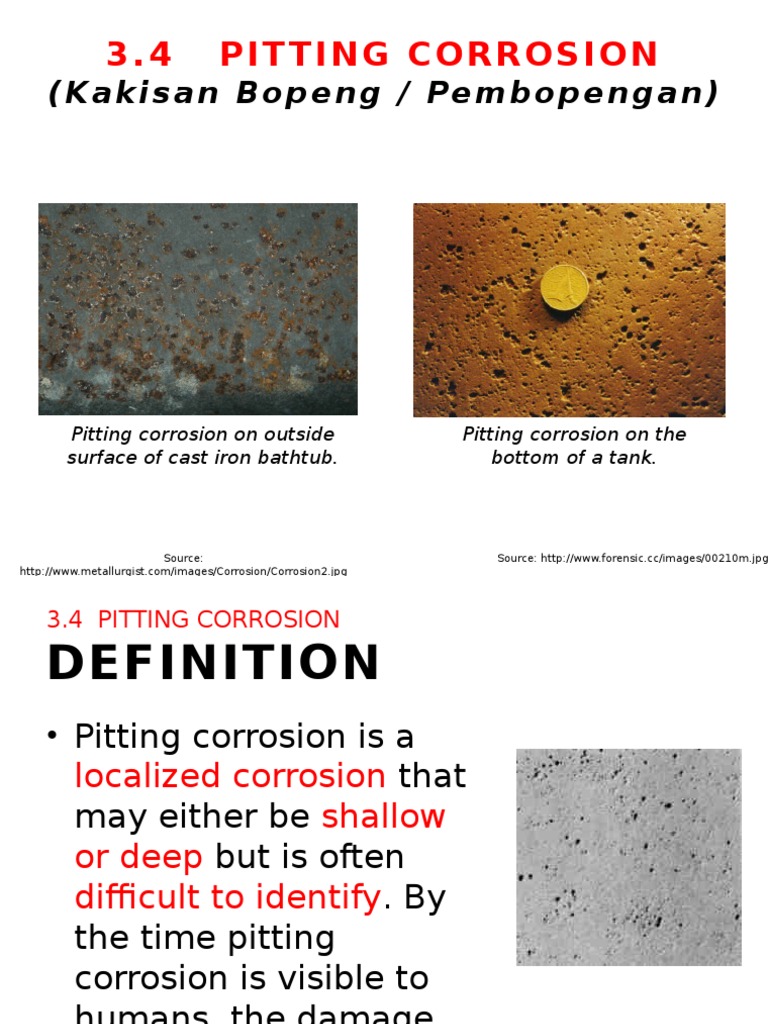 CH 3.4 (Pitting) | PDF | Corrosion | Electrolyte
