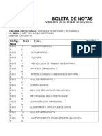 Boleta de Notas