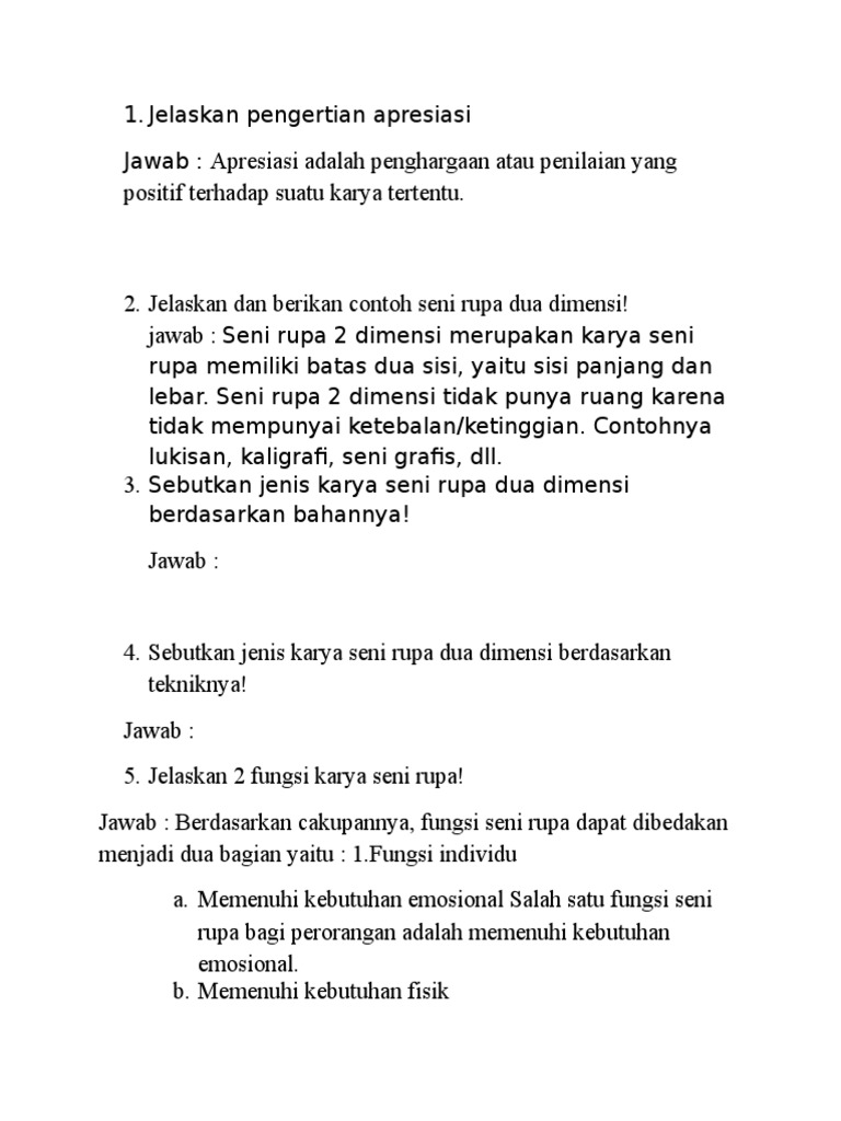 Jelaskan Pengertian Apresiasi Pdf