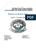 Report On Rural Visit: From 5 - 7 November, 2012