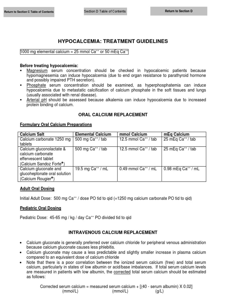 Hypocalcemia guideline.pdf Magnesium Intravenous Therapy