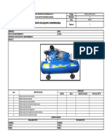 Mtto de Maquina de Equipo de Compresora