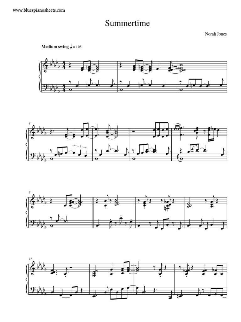 Summertime Transcription Lyrics.1 | PDF