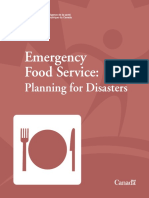 Emergency Food Service, Planning for Disasters