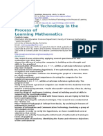 The Role of Technology in The Process of Learning Mathematics