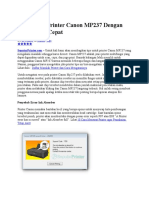 Cara Reset Printer Canon MP237 Dengan Mudah Dan Cepat