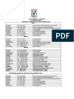 2015 Sessional Dates