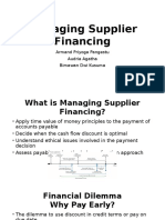 Managing Supplier Financing