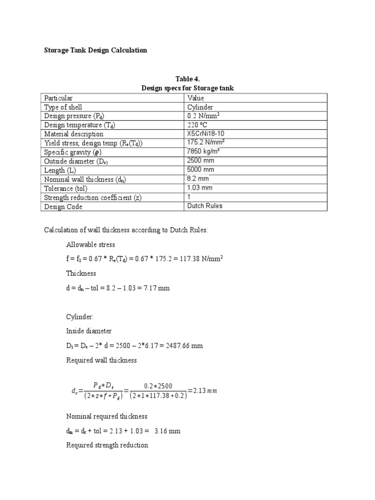 Storage Tank Design Specifications Guide | PDF | Teaching Methods ...