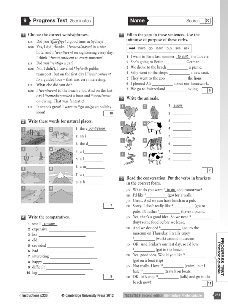 Progress Test 9 PDF | PDF | Home & Garden