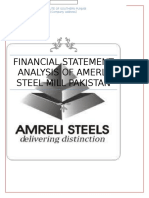 Financial Statement Analysis of AmERli Steel Mill Pakistan