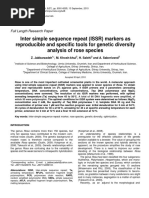 Inter Simple Sequence Repeat (ISSR) Markers As