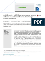 A Highly-Sensitive Anti-Mu Llerian Hormone Assay Improves Analysis of Ovarian Function Following Chemotherapy For Early Breast Cancer