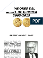 Ganadores Del Nobel de Quimica 2005 2015