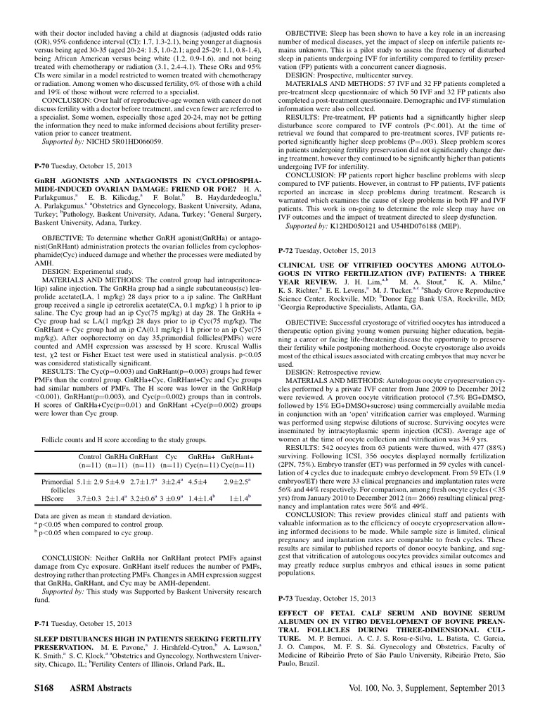 Fertility Preservation Challenges in Cancer Patients | PDF | In Vitro ...