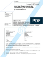 ABNT NBR NM 67 - 1998 - Concreto - Determinacao Da Consistencia Pelo Abatimento Do Tronco De Cone.pdf