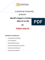 Public Health e-Conference-Benefits & Proceedings