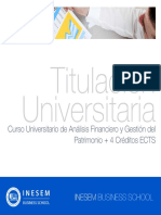 Curso Universitario de Análisis Financiero y Gestión del Patrimonio + 4 Créditos ECTS