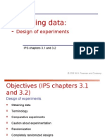 Producing Data: - : Design of Experiments