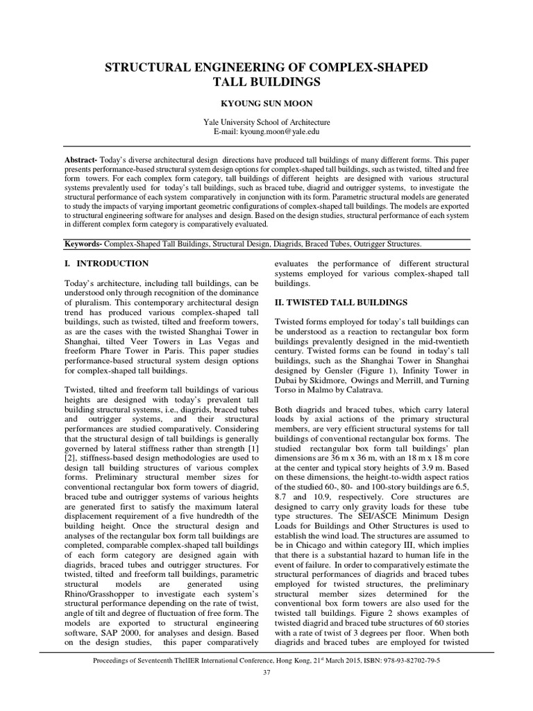Structural Design of Complex Tall Buildings | PDF | Truss | Vortices