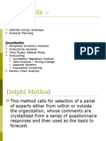 Some Tools:-: Job Analysis Delphi Method Nominal Group Technique Scenario Planning