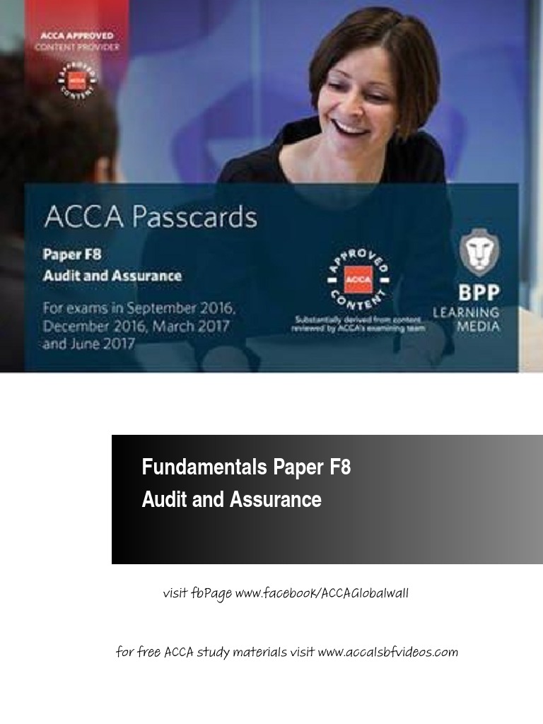 Acca F8 Bpp Passcard 2016 2017 Financial Audit Internal Audit