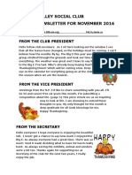 VSC November Newsletter for 2016