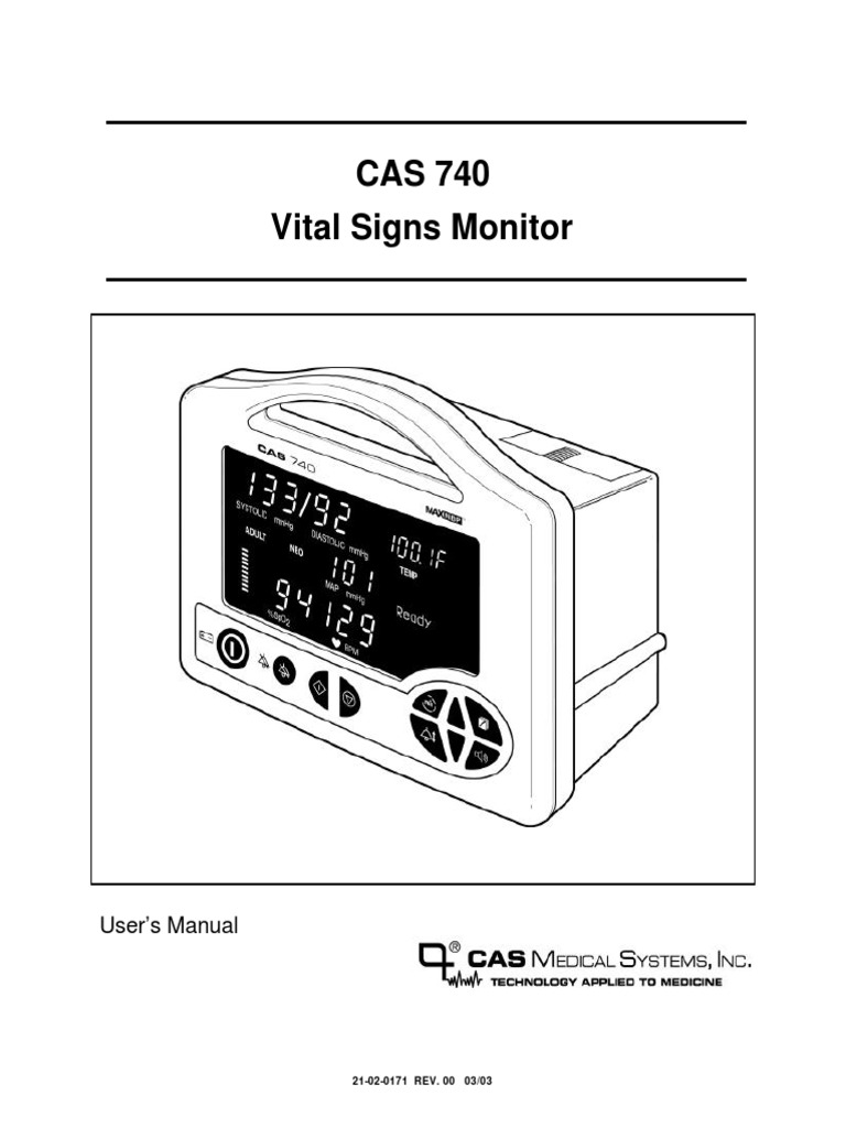 CasMed 740 MaxNIBP monitor segno vitale paziente NUOVA BATTERIA sonda