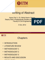 Writing of Abstract