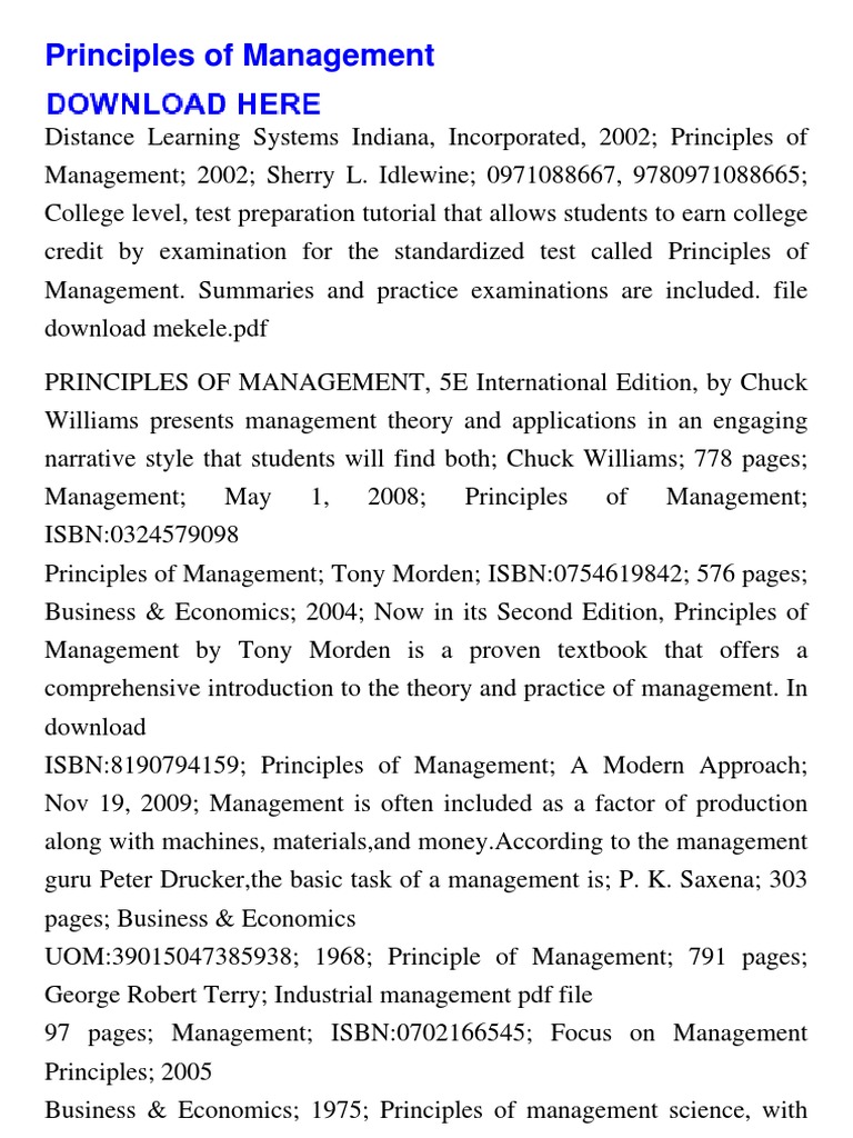 Comprehensive Guide to Management Principles | PDF | Cognition | Learning