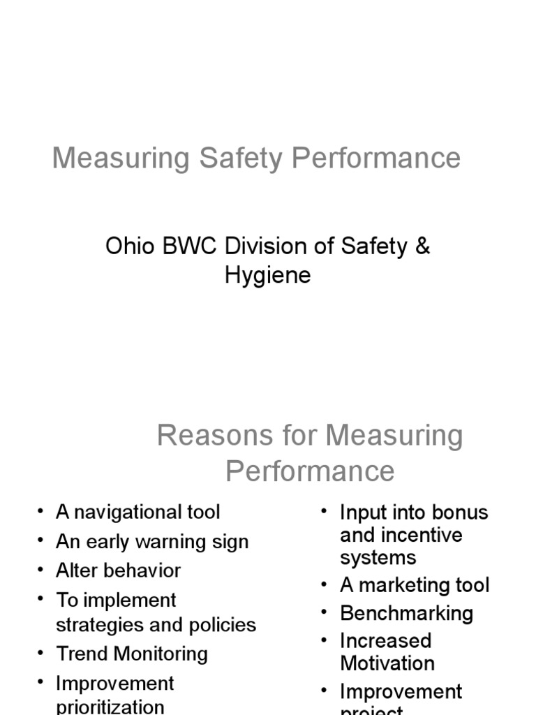 Safety Performance Measurement Guide | PDF
