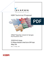 Coal Gasification For DRI - KBR Technoligy