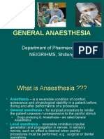 General Anaesthesia: Department of Pharmacology NEIGRIHMS, Shillong