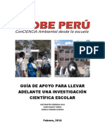 A Guia de Apoyo para Llevar Adelante Un Investigacion Cientifica Escolar Globe 2014