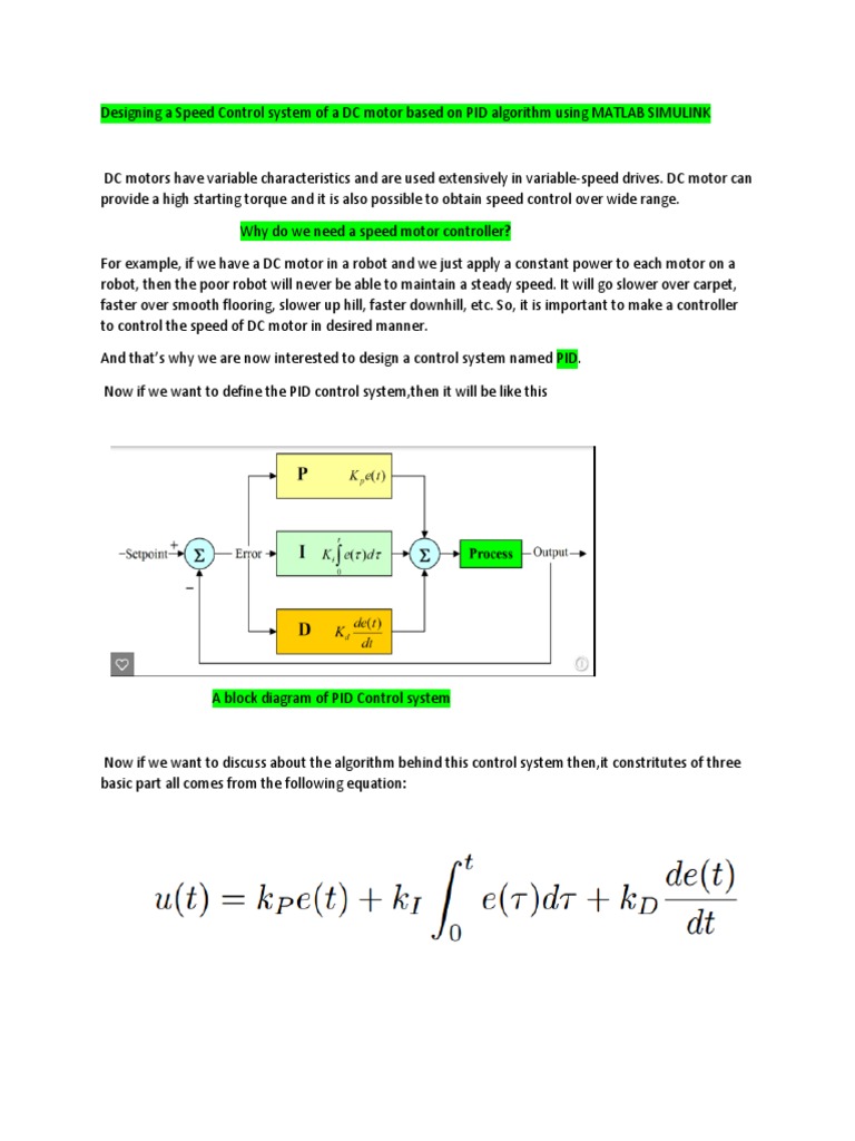 Pid Project | Control System | Systems Science