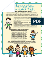 CFSD K Show & Tell Ad